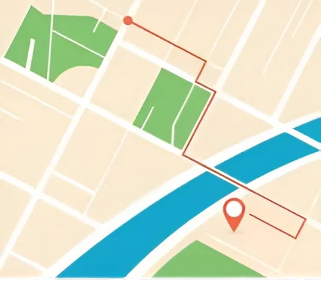 Map showing the route for Ecom Express delivery service managed by Ashoka Computer