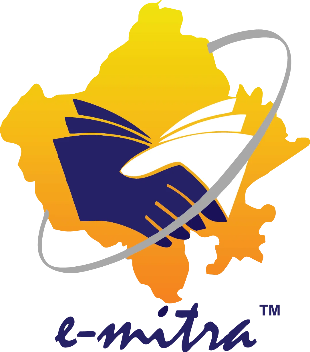 Emitra logo, representing Rajasthan's digital public service platform, available at Ashoka Computer for various government service, Online Government Services Rajasthan - E-Mitra, Ashoka Computer